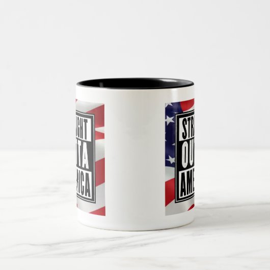 Tasse 2 Couleurs "Droit Devant L'Amérique" (Centre)