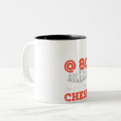 Tasse 2 Couleurs Drôle 80e anniversaire Cadeau - 80 ans Queen d'éch (Devant gauche)