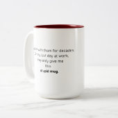 Tasse 2 Couleurs Drôle beau cadeau de retraite (Devant gauche)