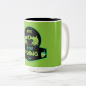 Tasse 2 Couleurs Drôle cadeaux de pêche originaux (Devant droit)
