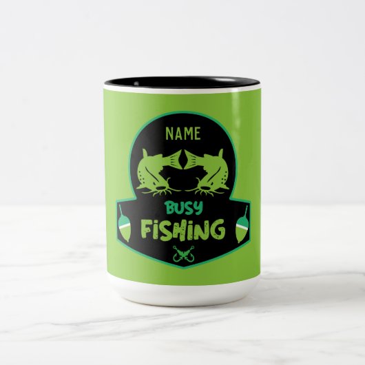 Tasse 2 Couleurs Drôle cadeaux de pêche originaux (Centre)