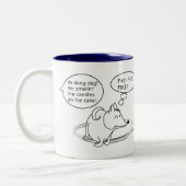 Tasse 2 Couleurs Drôle Cartoon Chien Anniversaire (Gauche)
