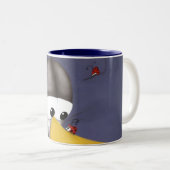 Tasse 2 Couleurs Drôle Cartoon Egret (Devant droit)