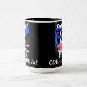 Tasse 2 Couleurs Drôle Cartoon souriant Café Aimant Vache (Centre)