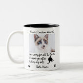 Tasse 2 Couleurs drôle Cher chat, Custom Funny Cat photo Cadeau (Gauche)