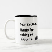 Tasse 2 Couleurs Drôle Cher Cher Chat Maman Citation Chat Noir Pers (Gauche)