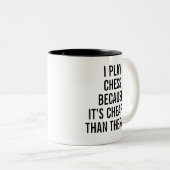 Tasse 2 Couleurs Drôle Chess Therapy (Devant droit)