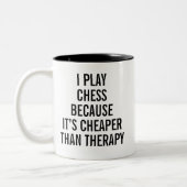 Tasse 2 Couleurs Drôle Chess Therapy (Gauche)