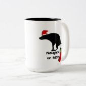 Tasse 2 Couleurs Drôle chien de balançoire (Devant droit)