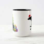Tasse 2 Couleurs Drôle chien de balançoire (Centre)