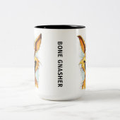 Tasse 2 Couleurs Drôle chien monstre : Bone Gnasher (Centre)
