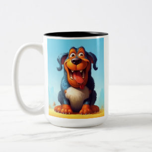 Tasse 2 Couleurs Drôle chien monstre : Sasquatch Slobaging