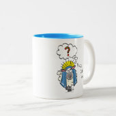 Tasse 2 Couleurs Drôle chrétien Noël mignon mouton (Devant droit)