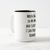 Tasse 2 Couleurs Drôle citation de café (Devant gauche)