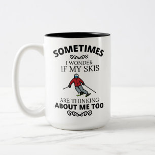 Tasse 2 Couleurs Drôle Citation De Plaisanterie De Ski, Amateurs De