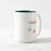 Tasse 2 Couleurs Drôle Dame Plante (Devant droit)