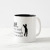 Tasse 2 Couleurs Drôle de golf Dire (Devant droit)