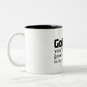 Tasse 2 Couleurs Drôle de golf Dire (Gauche)