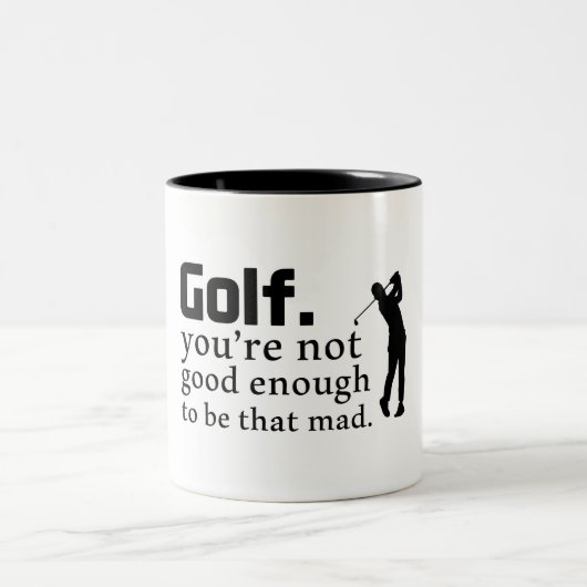Tasse 2 Couleurs Drôle de golf Dire (Centre)