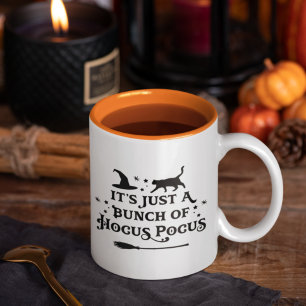 Tasse 2 Couleurs Drôle de Hocus Pocus Chat Noir Sorcière Halloween
