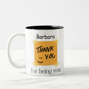 Tasse 2 Couleurs Drôle de Merci d'être toi Personnalisé