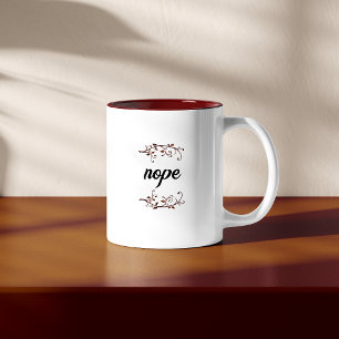 Tasse 2 Couleurs Drôle de 'Non'