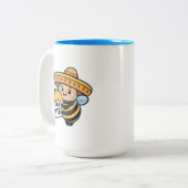 Tasse 2 Couleurs Drôle de Taco Buzz Bumble Bee (Devant gauche)