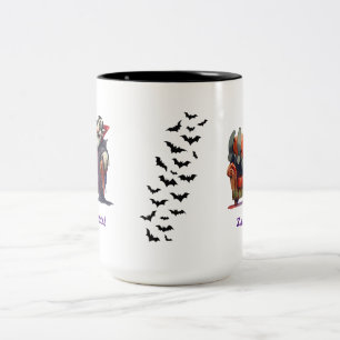 Tasse 2 Couleurs Drôle de Vampire Sieste Mignon Whimsigoth Hallowee