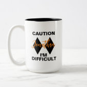 Tasse 2 Couleurs Drôle Difficile Double Nom de Diamant Noir (Gauche)