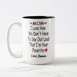 Tasse 2 Couleurs Drôle Dire Cadeau Pour Maman Avec Nom Personnalisé