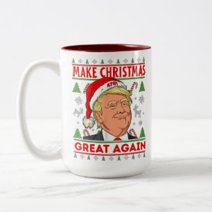 Tasse 2 Couleurs Drôle Donald Trump Joyeux cadeau de Noël