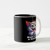 Tasse 2 Couleurs Drôle double esso chat (Devant droit)
