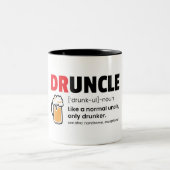 Tasse 2 Couleurs Drôle Druncle/Oncle Définition (Centre)