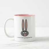 Tasse 2 Couleurs Drôle Easter Bunny Dames Gossip (Gauche)