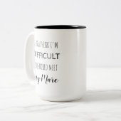 Tasse 2 Couleurs Drôle Equestre cavalier Difficulté Mare (Devant gauche)