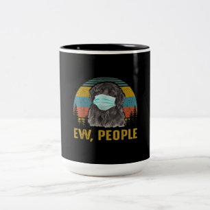 Tasse 2 Couleurs Drôle Ew People Vintage Retro Newfoundland Chien
