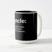 Tasse 2 Couleurs Drôle Funcle Définition Cadeau | Cadeaux Oncle (Devant droit)