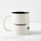 Tasse 2 Couleurs Drôle geek dévoué pas obsédée (Gauche)