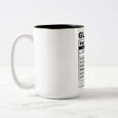 Tasse 2 Couleurs Drôle Glazier Nutrition Fiches (Gauche)