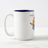 Tasse 2 Couleurs Drôle Halloween Citrouille de sorcière de café d'H (Gauche)