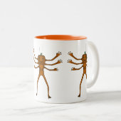 Tasse 2 Couleurs Drôle Halloween Creeper (Devant droit)