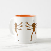Tasse 2 Couleurs Drôle Halloween Creeper (Devant gauche)