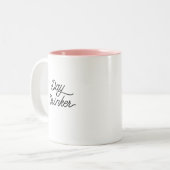 Tasse 2 Couleurs Drôle Humour tendance Typographie Jour Boisson Vin (Devant gauche)