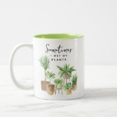 Tasse 2 Couleurs Drôle, j'ai vu mes Plantes (Gauche)