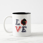 Tasse 2 Couleurs Drôle J'Aime Dachshund J'Aime Mon Chien Puppy Amou (Gauche)