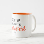 Tasse 2 Couleurs Drôle "La maison c'est là où est l'initié" Citer M (Devant droit)