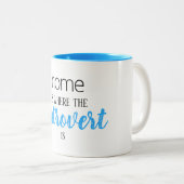 Tasse 2 Couleurs Drôle "La maison c'est là où est l'initié" Citer M (Devant droit)