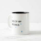 Tasse 2 Couleurs Drôle Larmes De Mes Ennemis Sarcastique moderne (Devant gauche)