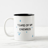 Tasse 2 Couleurs Drôle Larmes De Mes Ennemis Sarcastique moderne (Gauche)