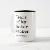 Tasse 2 Couleurs Drôle Larmes de mon professeur de guitare | Profes (Devant gauche)